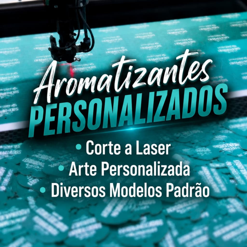 KIT  100 Uni Cheirinho Para Carro Personalizado Com Sua Arte  Aromatizantes