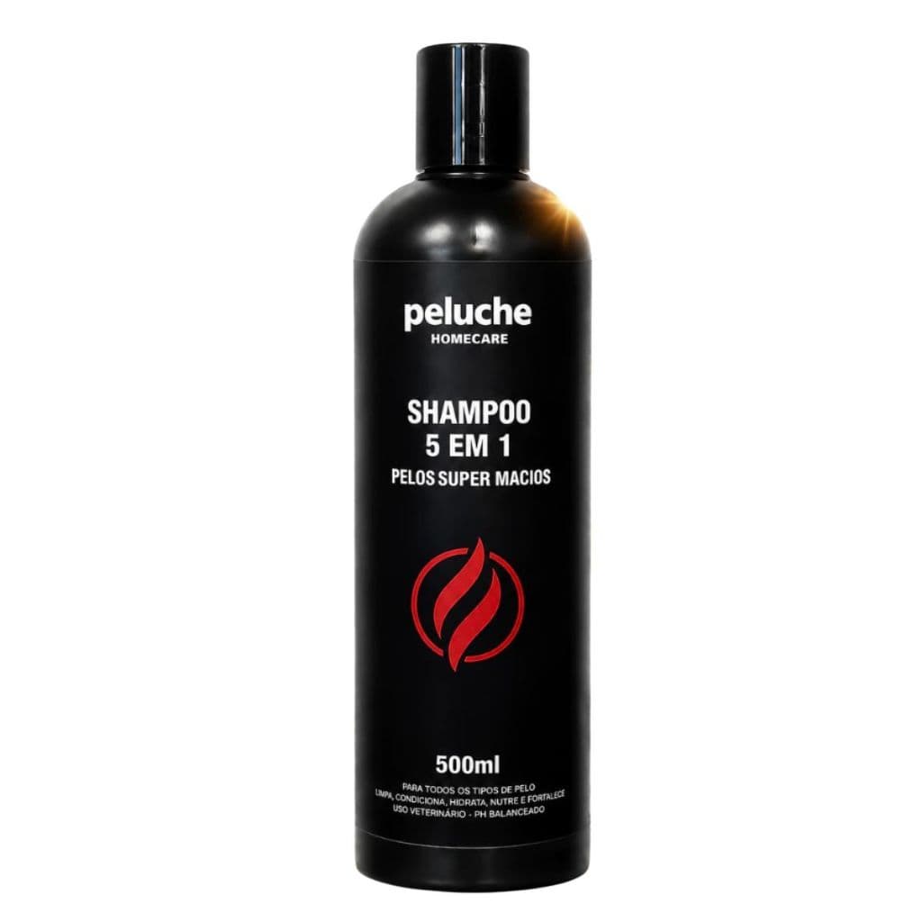 Shampoo Pet 5 em 1 Peluche 500ml Banho Completo Para Cães e Gatos pH Neutro Premium