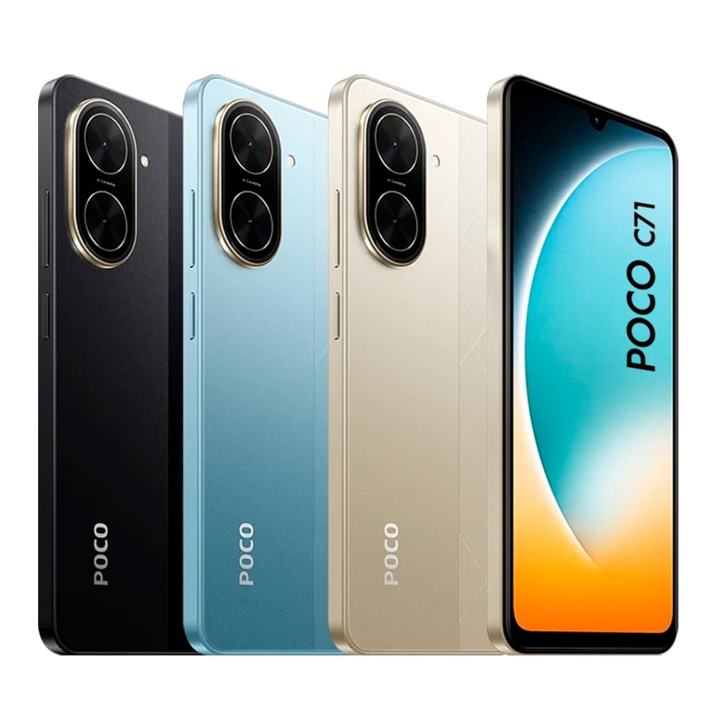 Celular Smartphone Xiaomi Poco C71 4G Tela 6.88" Bateria 5200 Mah 128GB 64GB Dual Sim Global
