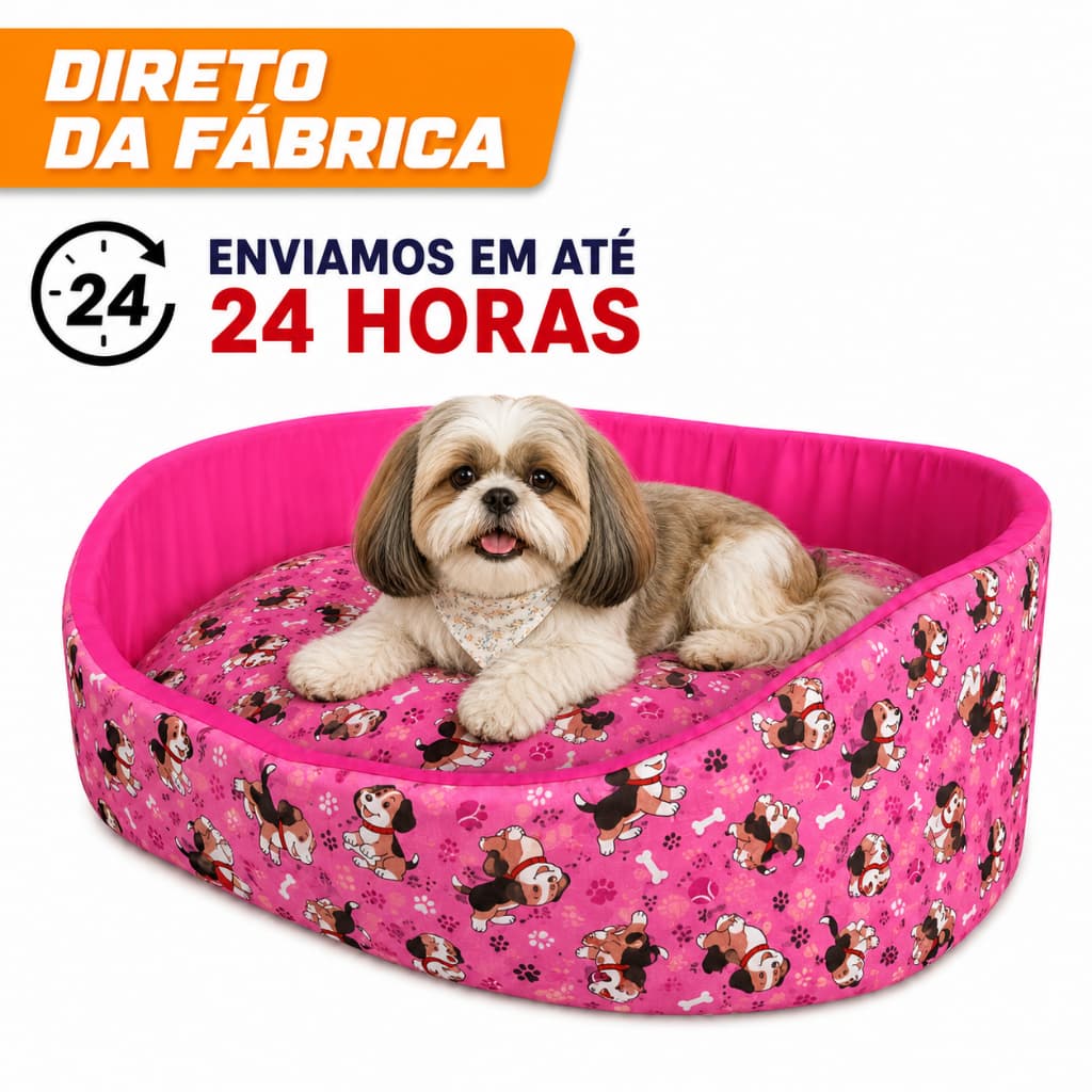 Cama Pet Cachorro Gato Pequeno Europa P Lavável com Zíper Fundo Impermeável Macia Espuma D23