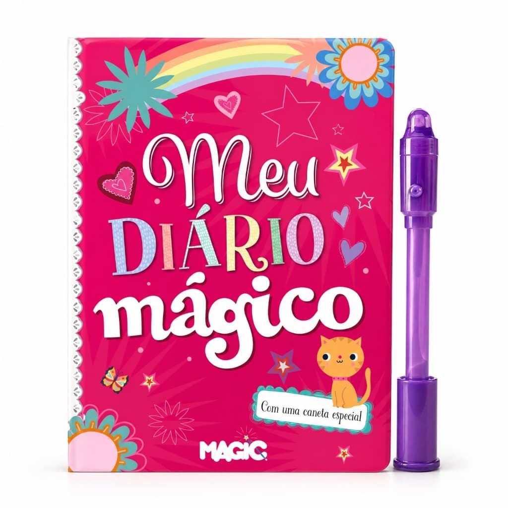 Diário Mágico Infantil Com Caneta de Tinta Invisível 48 Páginas