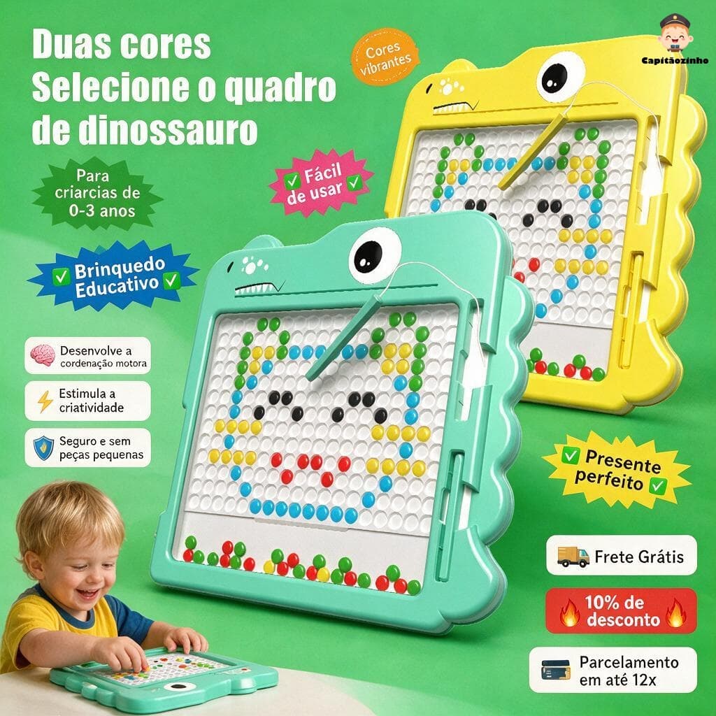 Lousa Mágica Caneta Magnética prancheta Infantil Educativo Autismo Cartelas 20 Desenhos
