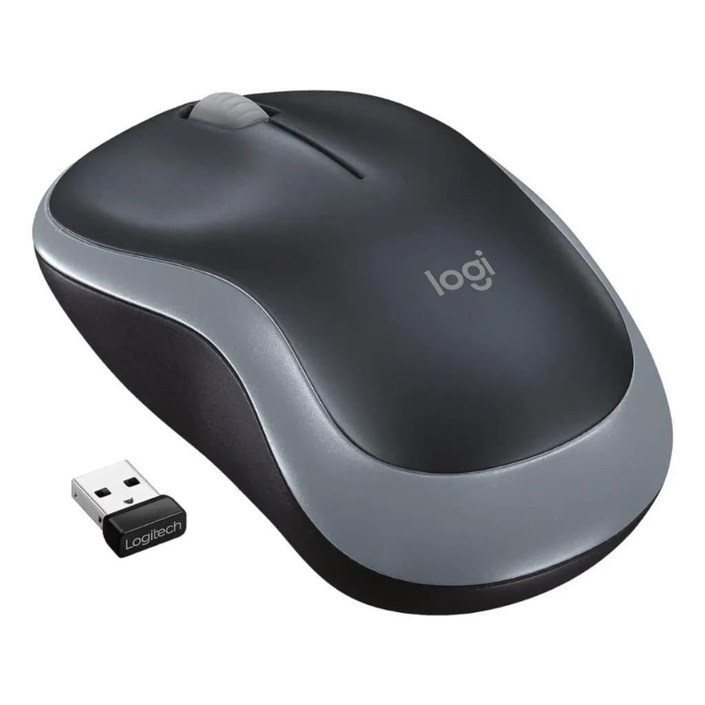 Mouse Sem Fio Logitech M185 - Cinza