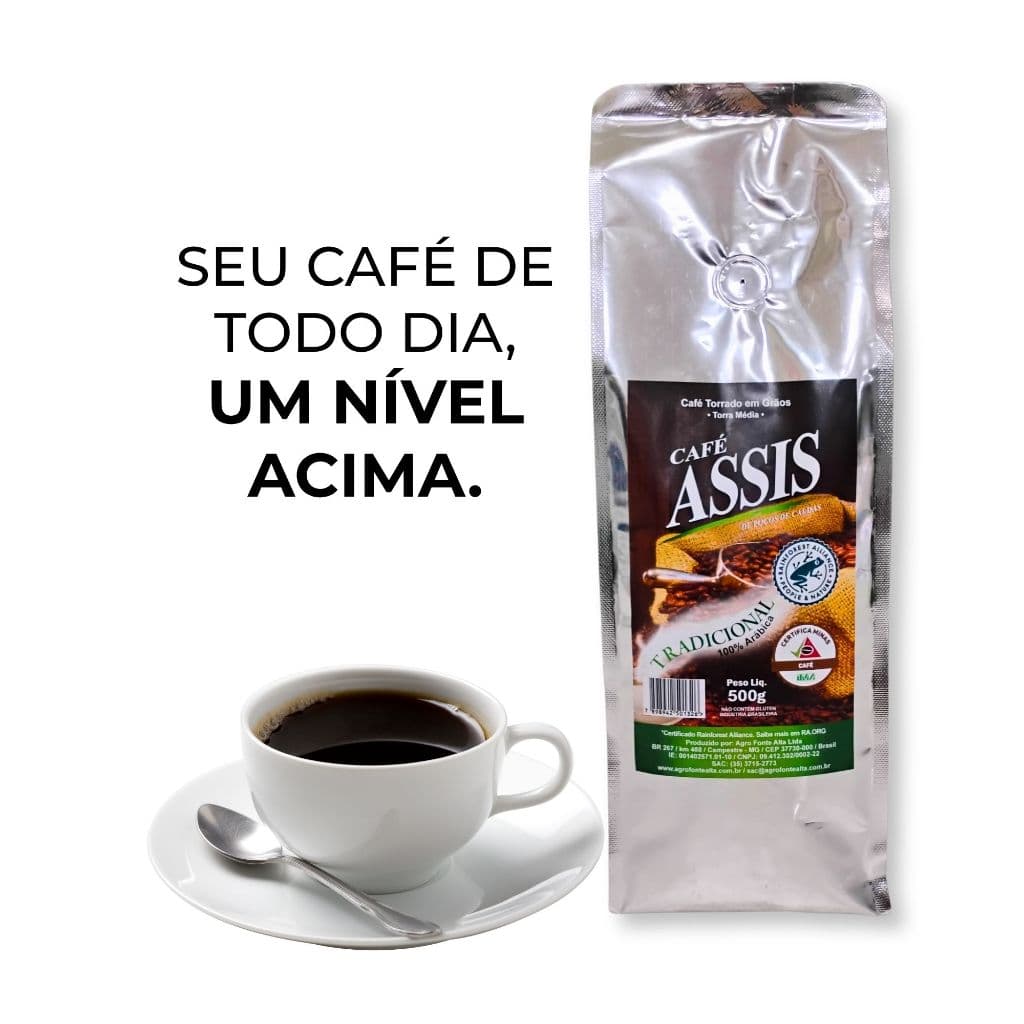 Cafe Assis Tradicional Torrado Em Grao De 500g