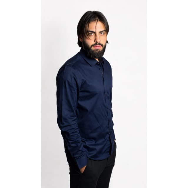 Camisa Social Masculina Manga Longa Slim Fit Lisa Elegante Casual Premium