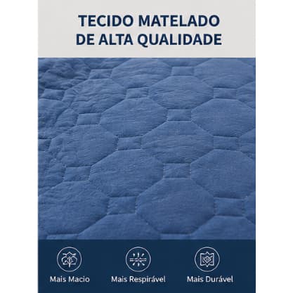 Jogo de Cama 3 Peças Casal com Lençol de Elástico 1,88x1,38x30cm + Lençol + Fronha