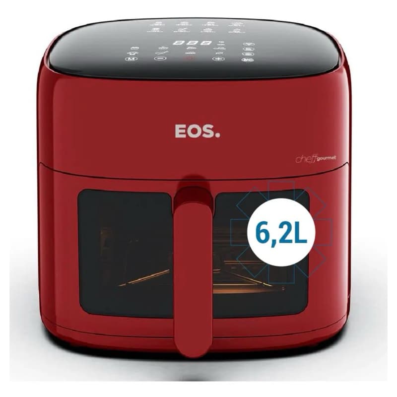 Fritadeira Air Fryer Eos 6.2l Digital Vermelho Eaf60v