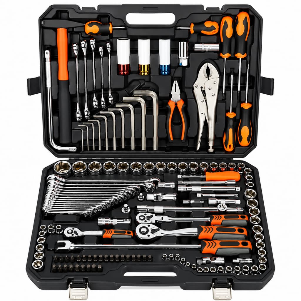 Kit Ferramentas Mecânicas Completo Chave Catraca Soquetes Para Reparo Automotivo