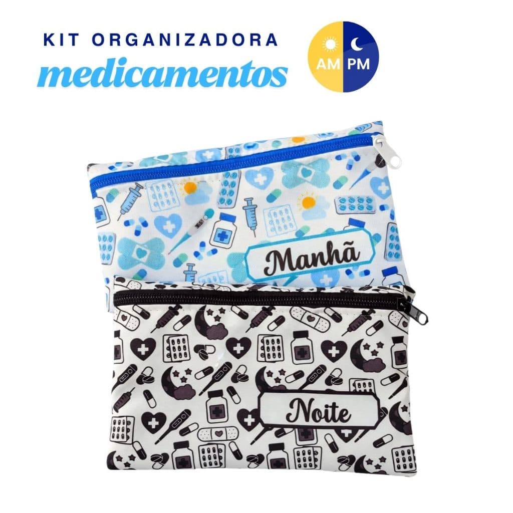 Kit de Nécessaires Organizadoras de Medicamentos -  Nécesseire organizadora.
