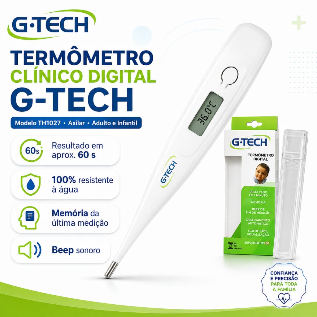 Termômetro Digital Th1027 Branco - G-tech