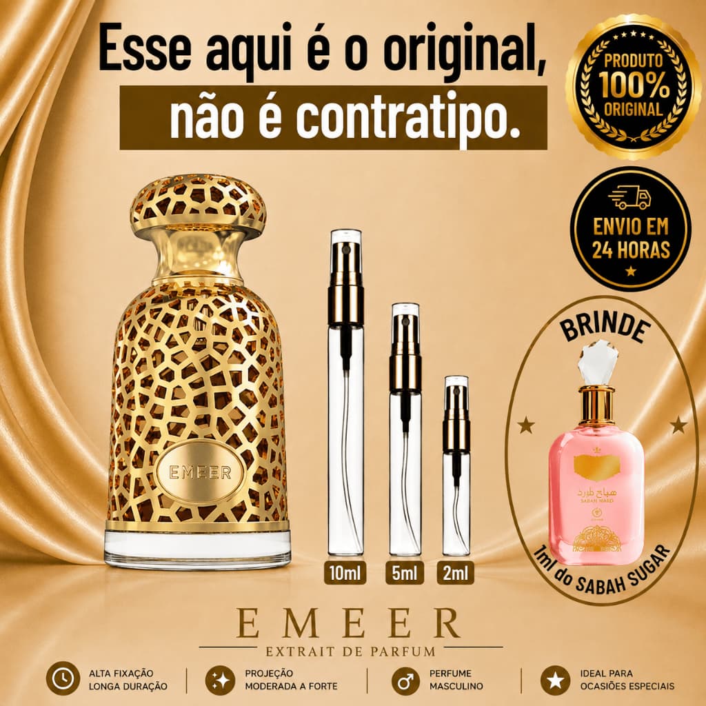Emeer -  Perfume Árabe Feminino - 100% ORIGINAL - Importado - Alta Fixação - Alta Projeção - Aromático Cítrico