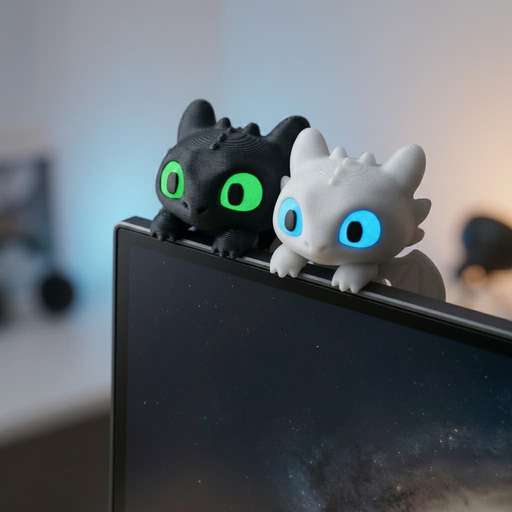 Kit Banguela Espreitador de Monitor Celular Tablet Kindle Decorativo Geek Gamer Setup Fúria da Noite e Luz