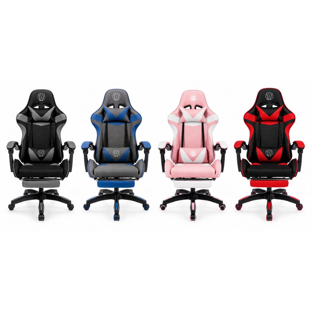 Cadeira gamer Ergonômica Anime Bacon Gamer Premium Cinza Reclinável Linho