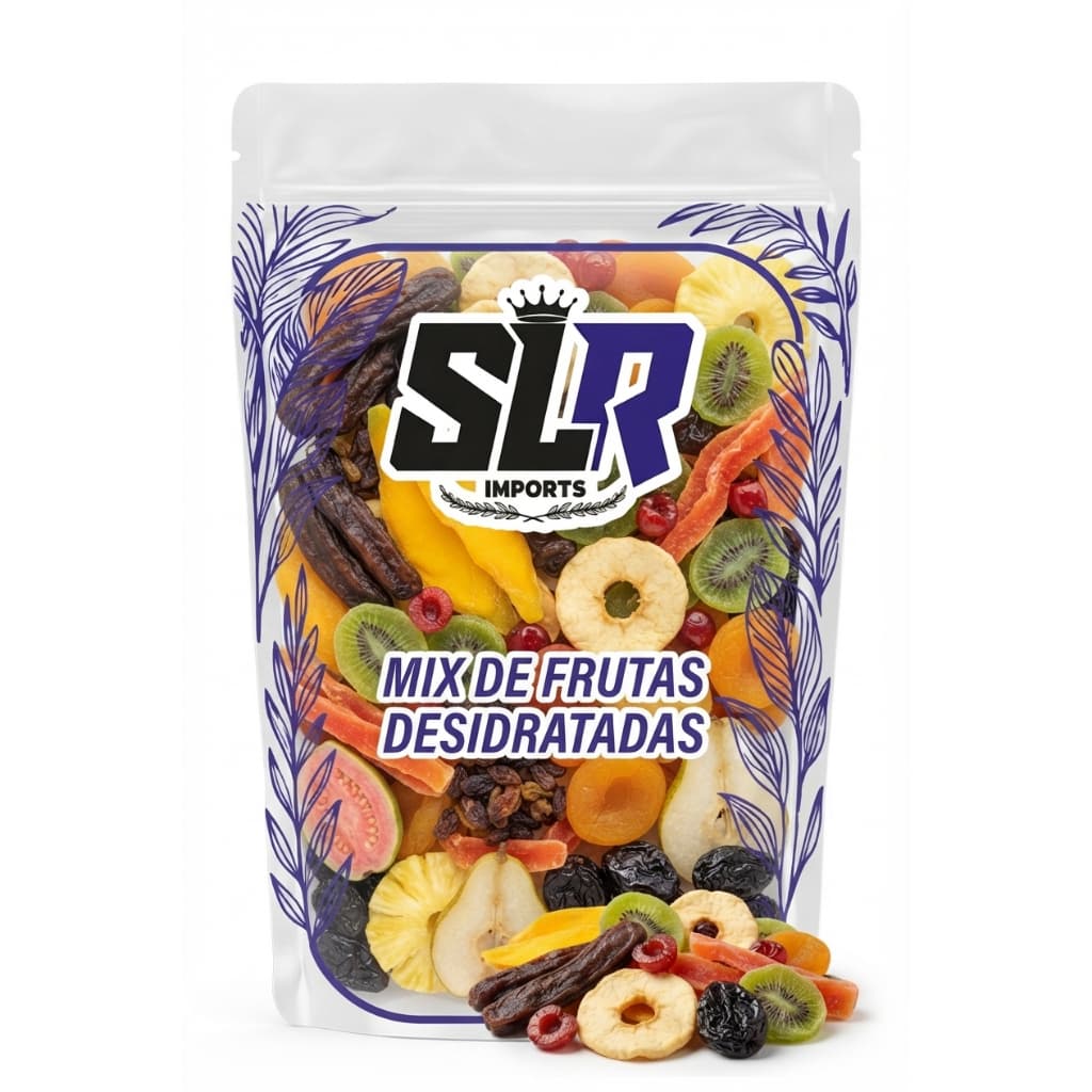 Mix de Frutas Desidratadas 13 Frutas Premium 200g Natural Rico em Fibras Snack Saudável Sem Glúten