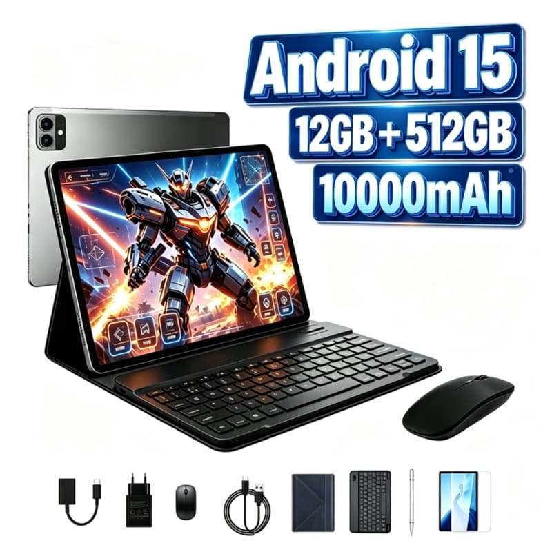 2026 NovoTablet Pad 12 PRO 12GB 512GB Android 15 10.1'' Com Chamadas 16MP 32MP 10000mAh