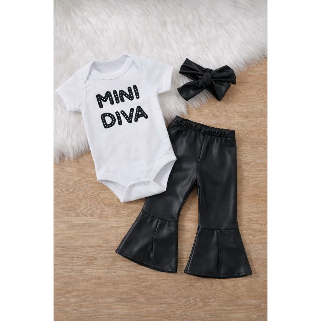 Conjunto Mini Diva body Roupa Moda Bebê Menina Roupinha Blogueinha infantil Luxo Conjuntinho P M G