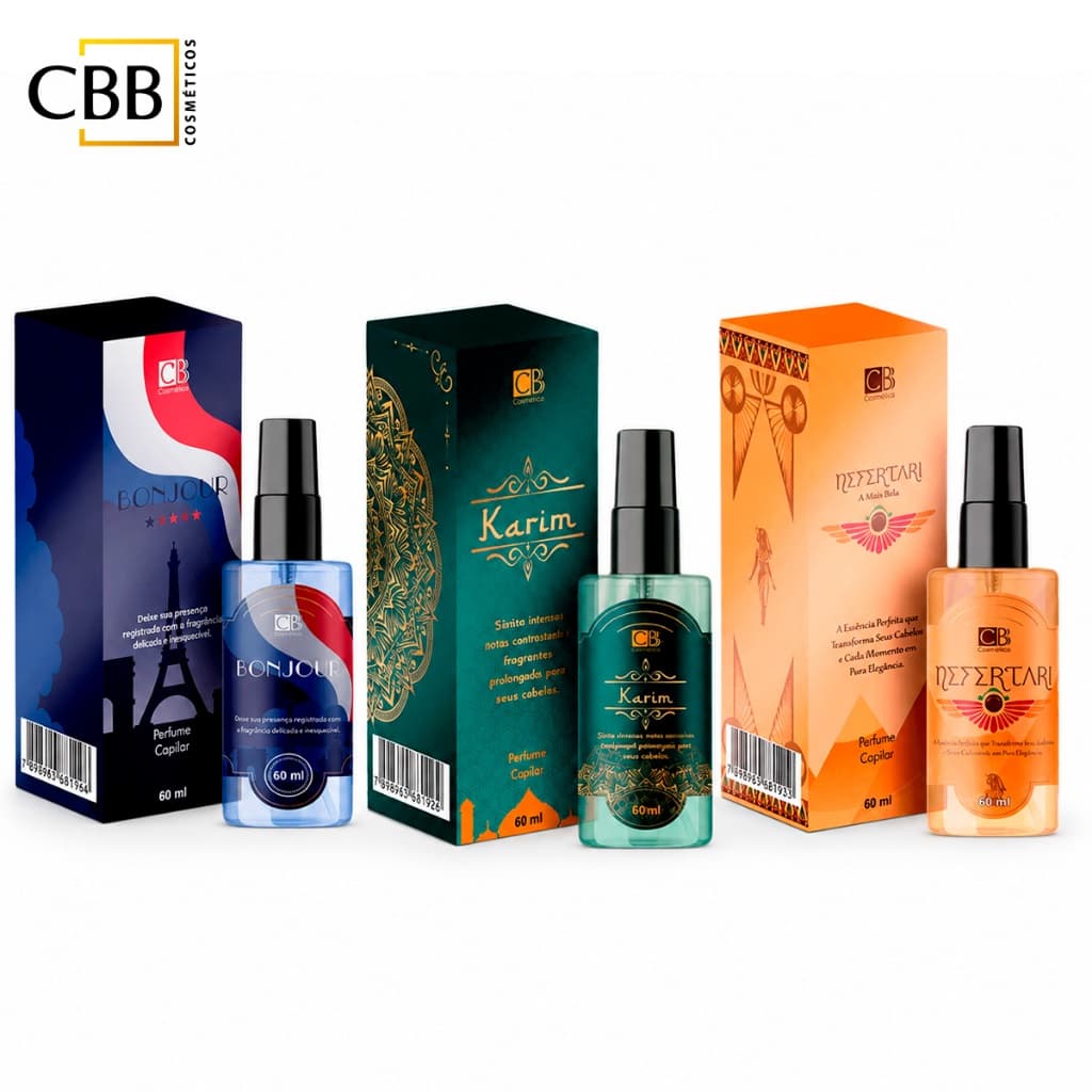 Perfume Capilar Feminino Cabelo Perfumado AntiFrizz Importado Floral Frutado Sofisticado Luxo Premium CBB