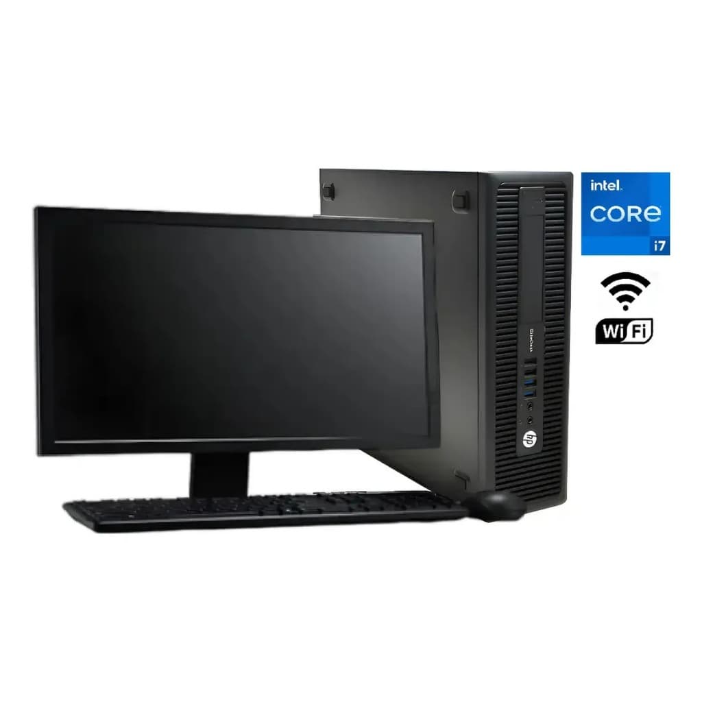 computador WI-FI core-i7 4'/6'geração 16gb  HP PRODESK SSD240/480 WI-FI  completo com monitor dell 19'' +kit home office