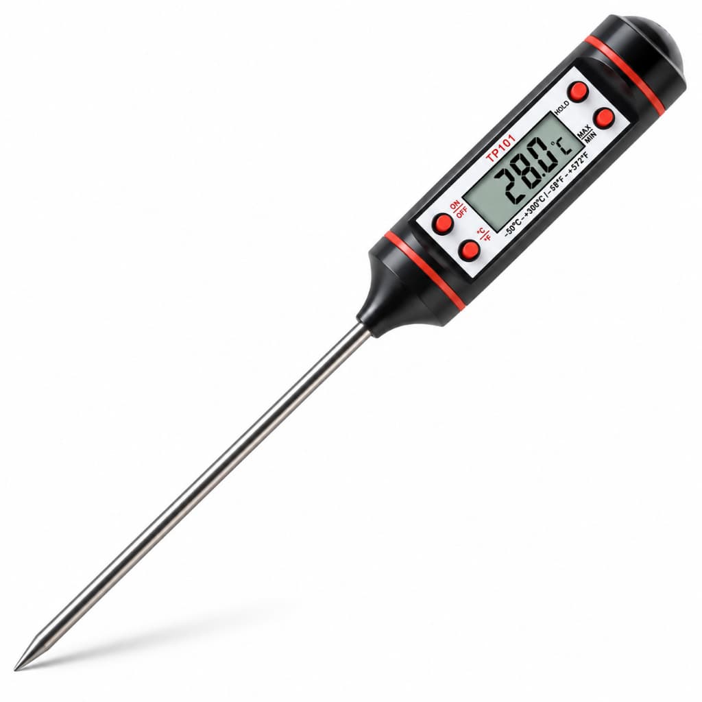 Termômetro Culinário Digital Espeto -50°C a 300°C para Cozinha Carnes Churrasco Fritura Função Hold
