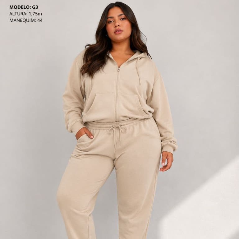 Conjunto Moletom Feminino Peluciado Inverno Premium Plus Size 1002253