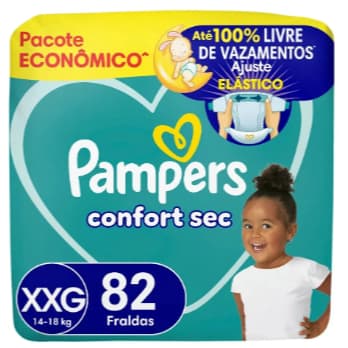 Fralda Pampers Confort Sec XXG 82 Unidades