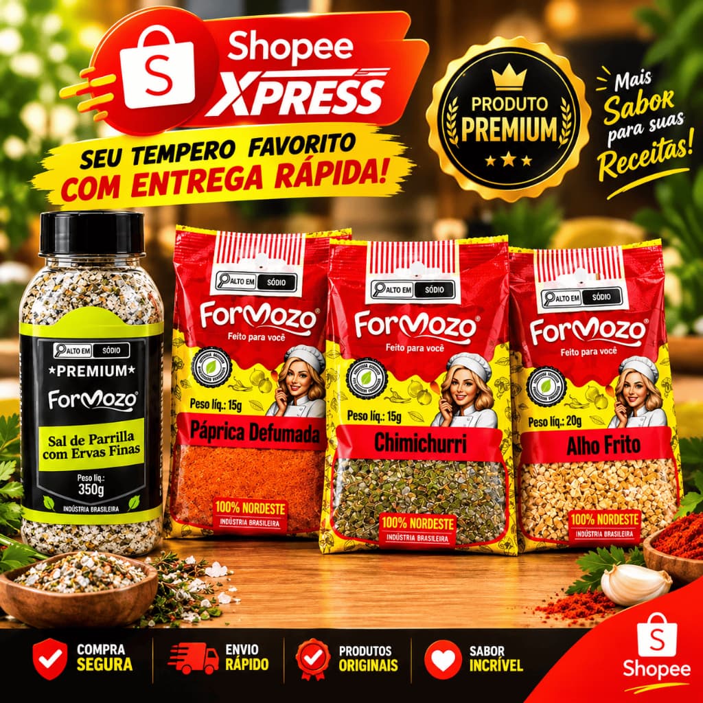 Temperos para Churrasco Kit Sal de Parrilla com Ervas Finas ,Páprica Defumada, Chimichurri e Alho Frito