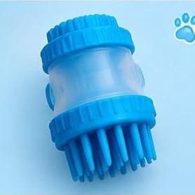 Escova Massageadora para Banho Pet com Dispenser de Shampoo para Cachorro e Gato
