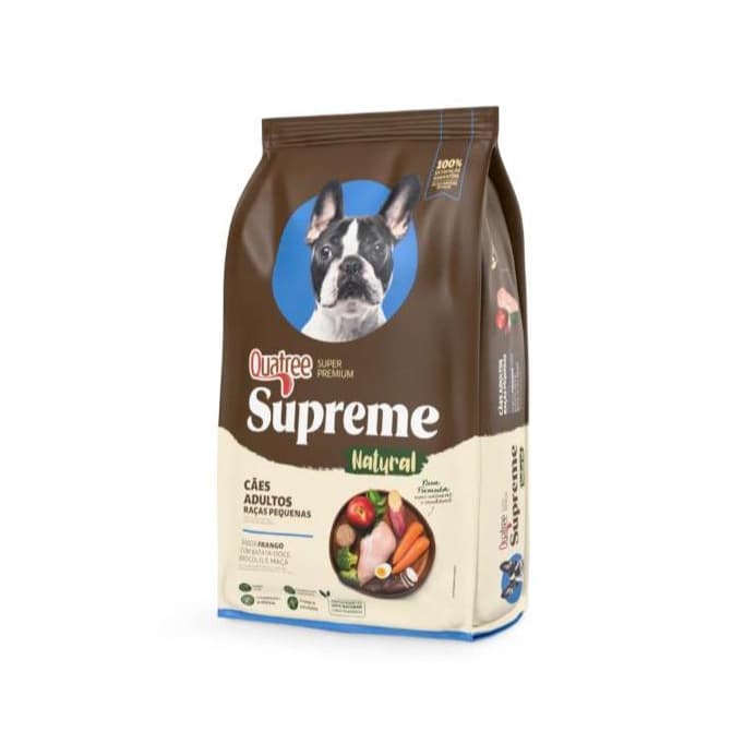 Ração Quatree Supreme para Cachorro Adulto Raças Pequenas Sabor Frango 1kg Super Premium Cães