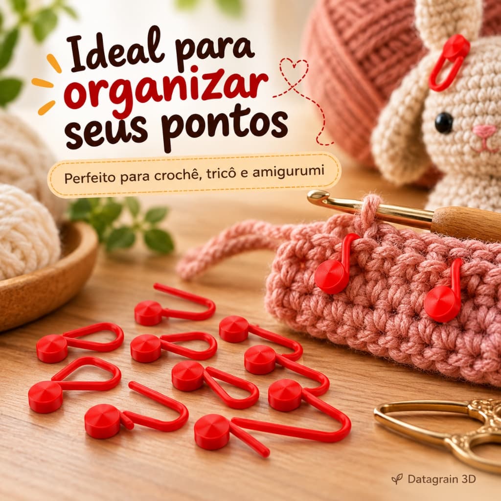Kit 200 Marcadores de Ponto para Crochê e Tricô Amigurumi