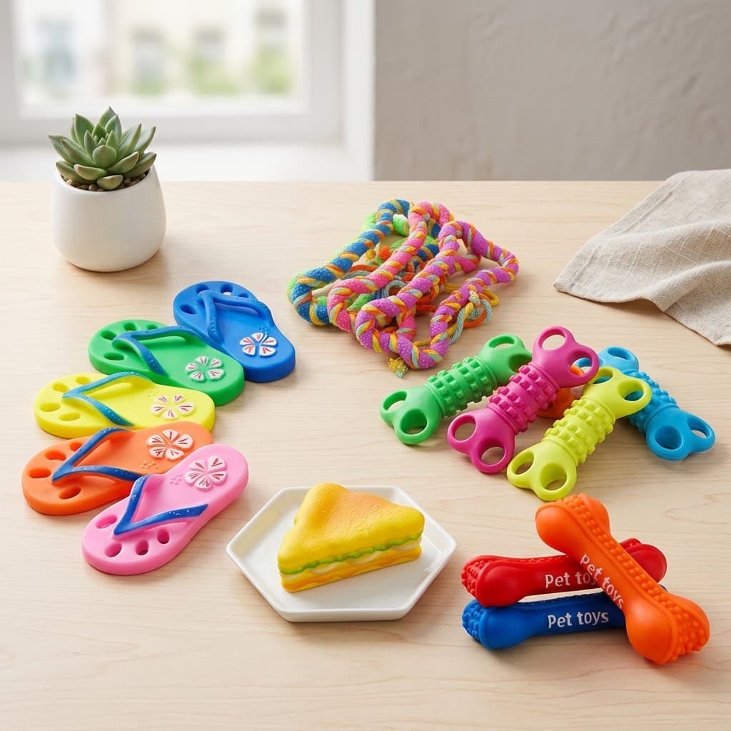 Brinquedos de Borracha e Corda Divertidos e Higiênicos para Pets