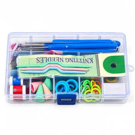Kit de Crochê Completo 53 Peças para Amigurumi, Agulhas de Crochê com Cabo Soft, Tesoura e Acessórios