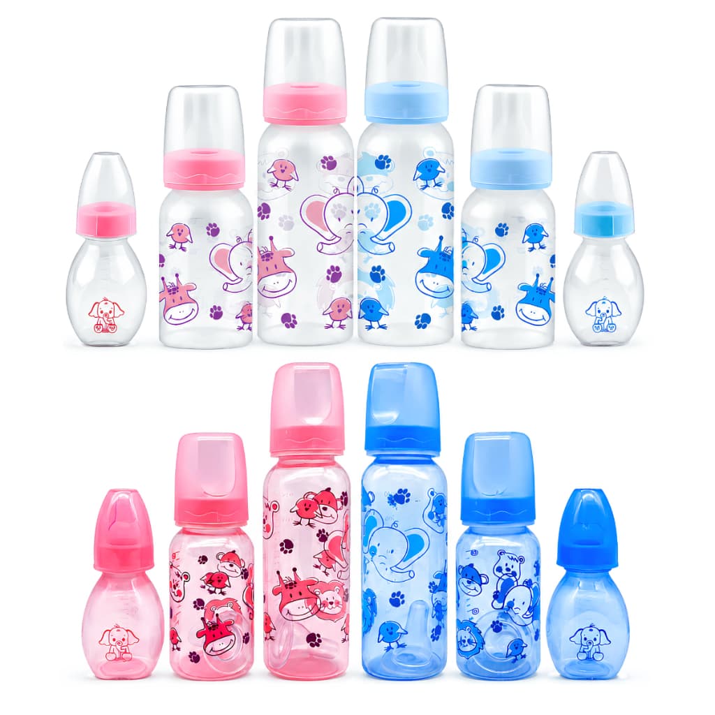 Kit 3 Mamadeiras Bebê Recém-Nascido 60ml 140ml 240ml Bico Macio