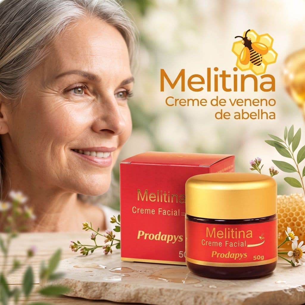 Melitina Creme Facial Prodapys 50g – Anti-Idade Rejuvenescedor, Reduz Rugas e Linhas de Expressão