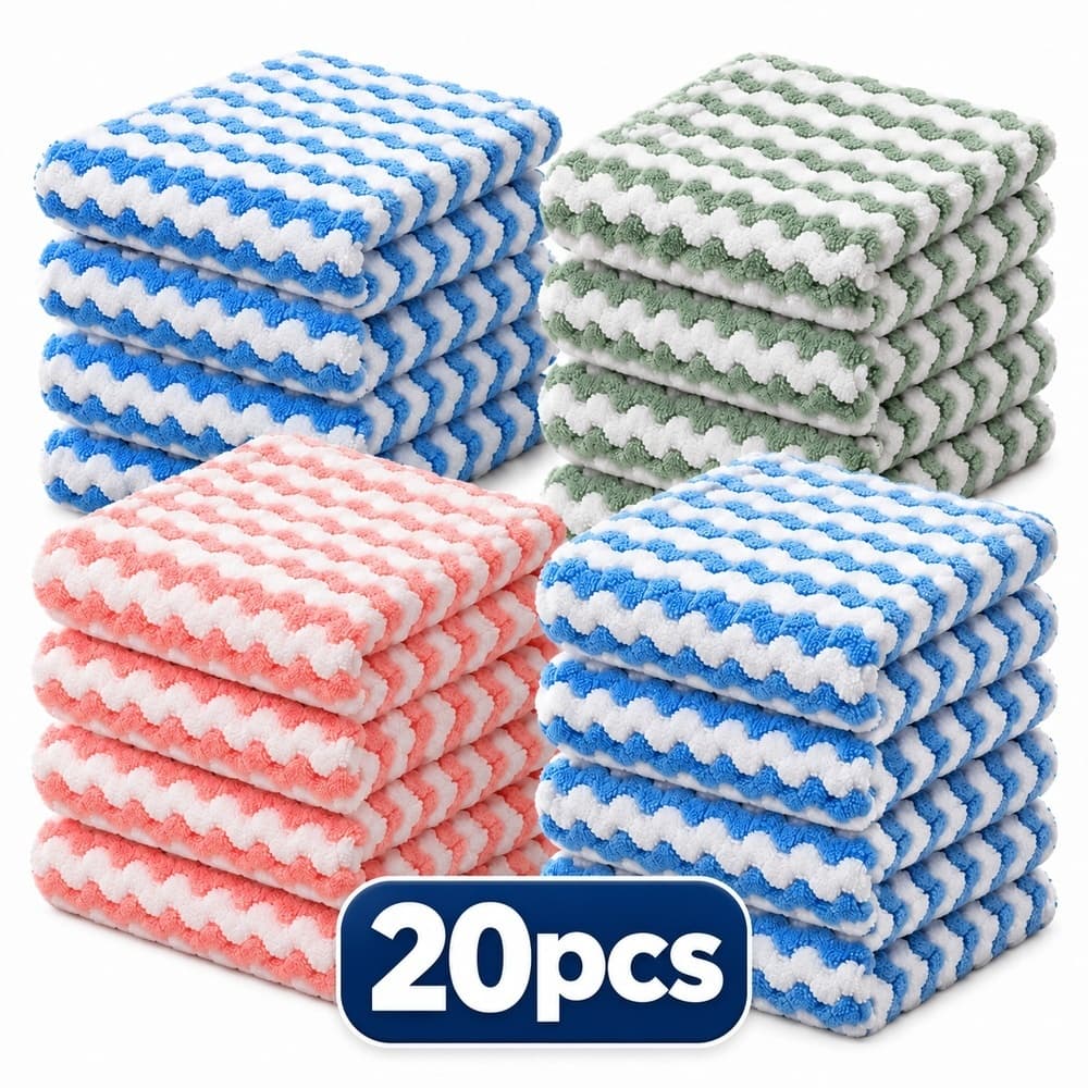 Kit 03/06/12/18/20 Panos Mágicos Microfibra 25x25cm Multiuso Limpeza Cozinha Vidros Espelhos Carro Alta Absorção