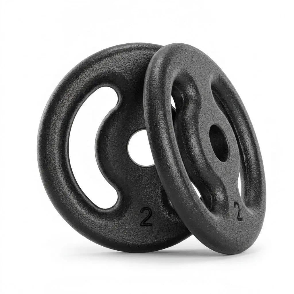 Kit 2 Anilha 2Kg (Par) Musculação Academia Treino Peso Fitness Gym Exercícios Ferduor Físicos sporte Fisioterapia
