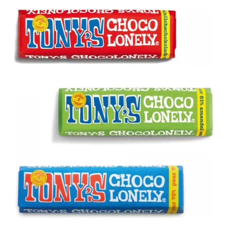 Kit 3 Tonys Chocolate Ao Leite Amargo Amendoa 150g Importado