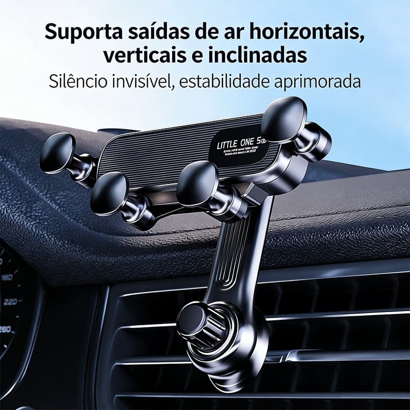 Suporte para celular com clip para saída de ar do carro, rotativo 360°