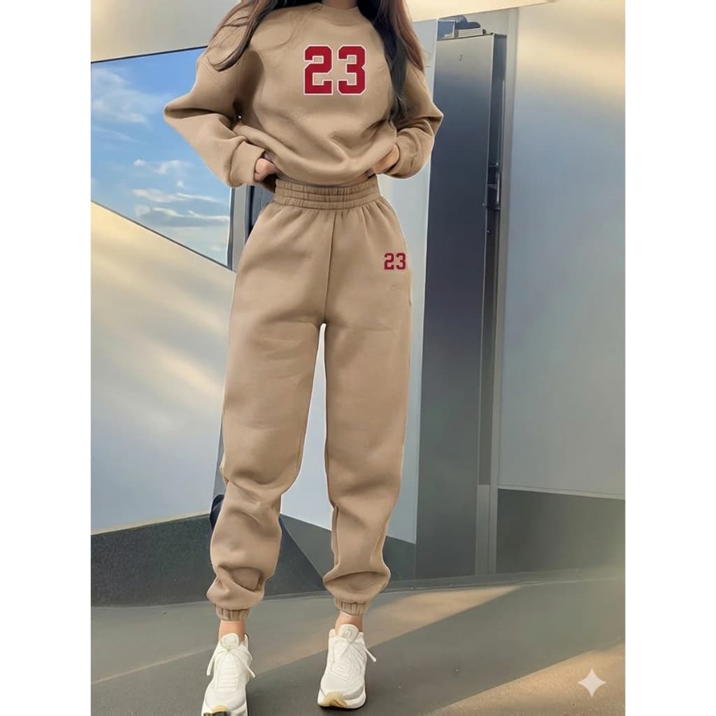 Conjunto Moletom Feminino Inverno Blusa Canguru E Calça Moletom Gringa Moda Blogueira