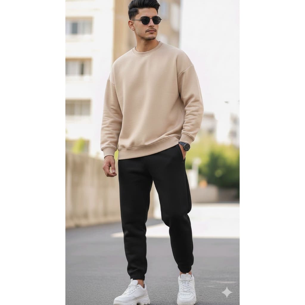 Conjunto Moletom Careca Agasalho Masculino Inverno Blusa Canguru Calça Moletom Liso