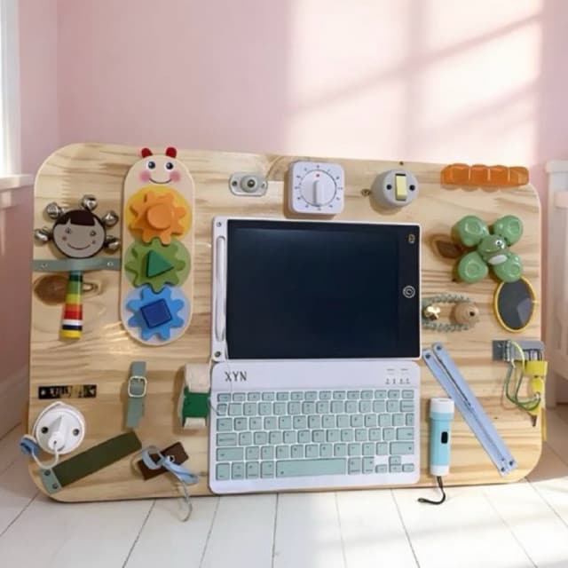 Painel de atividades infantil Montessori G -brinquedo educativo pedagógico- brinquedo madeira