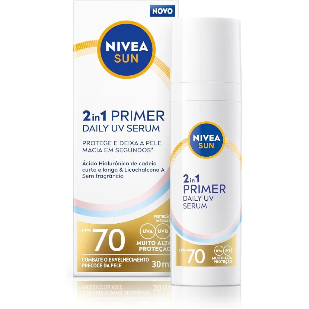 Nivea Sun Sérum Primer FPS 70 30ml - Proteção Solar Leve e Hidratação