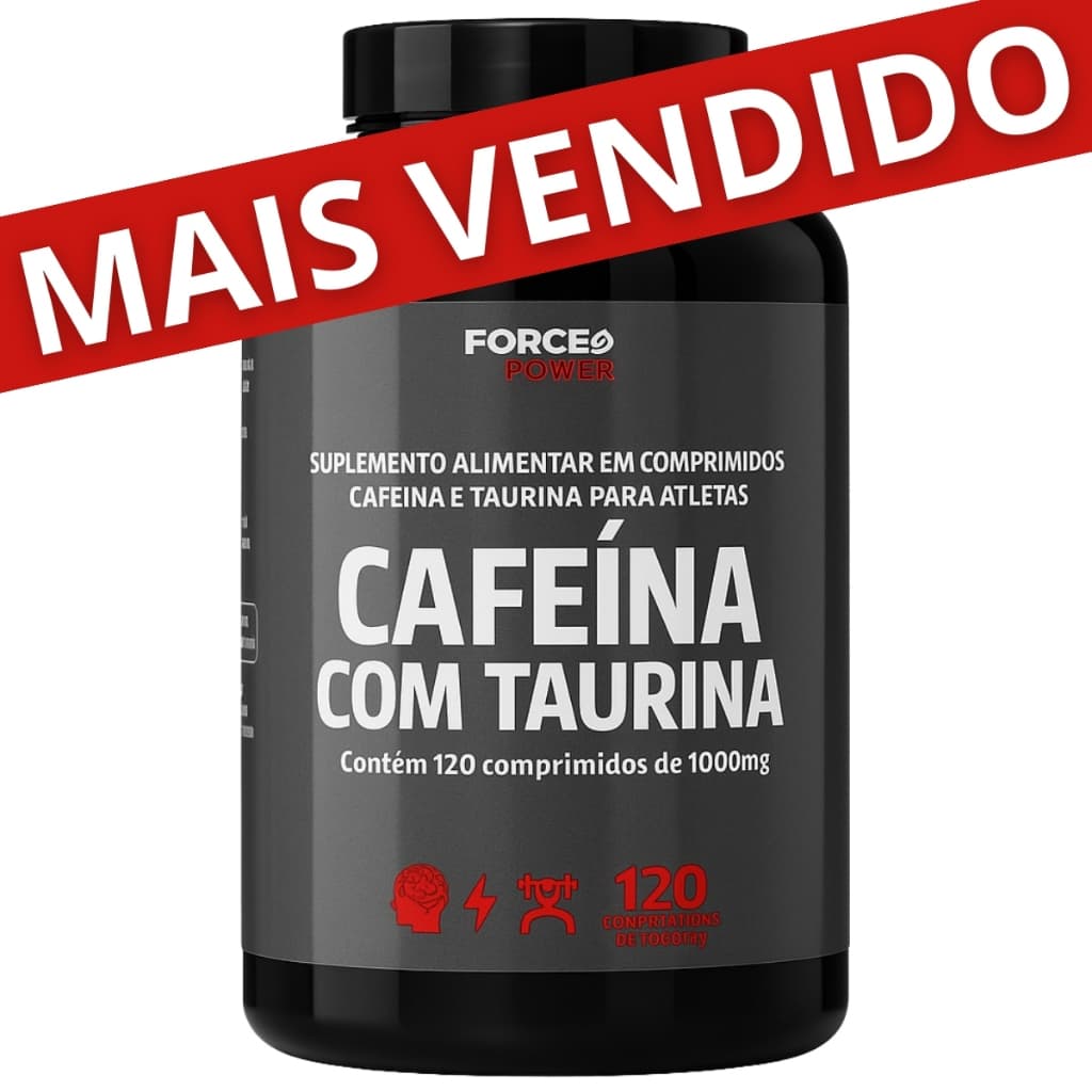 CAFEÍNA ORIGINAL TERMOGÊNICO Pré Treino com Taurina 120 Comprimidos - ( PRODUTO PARA 02 MESES )