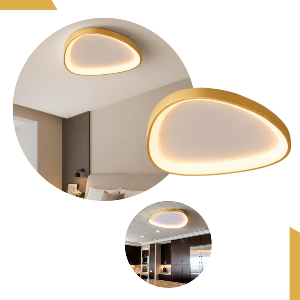 Plafon Led Sobrepor Organico Moderno 3 Tons Quarto Luminária Led Cozinha Lustre Sala Decoração