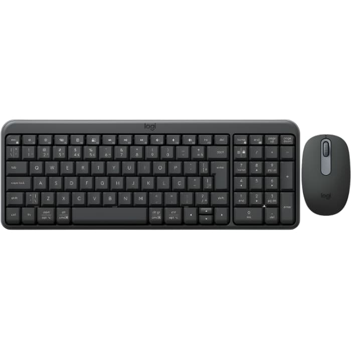 Kit Teclado e Mouse sem Fio Logitech MK250 Bluetooth ABNT2 Pilha Inclusa 12 Meses Duração Resistente