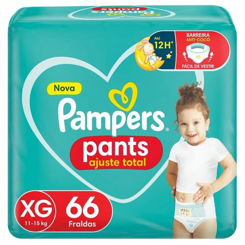 Fralda Pampers Pants Ajuste Total | Fácil de Vestir
