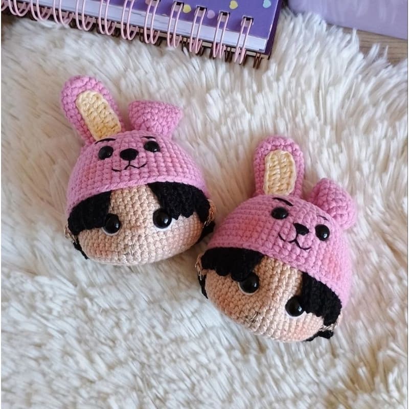 ✨Kit 2 Unidades chaveiro Idol com Touquinha em crochê Amigurumi ✨