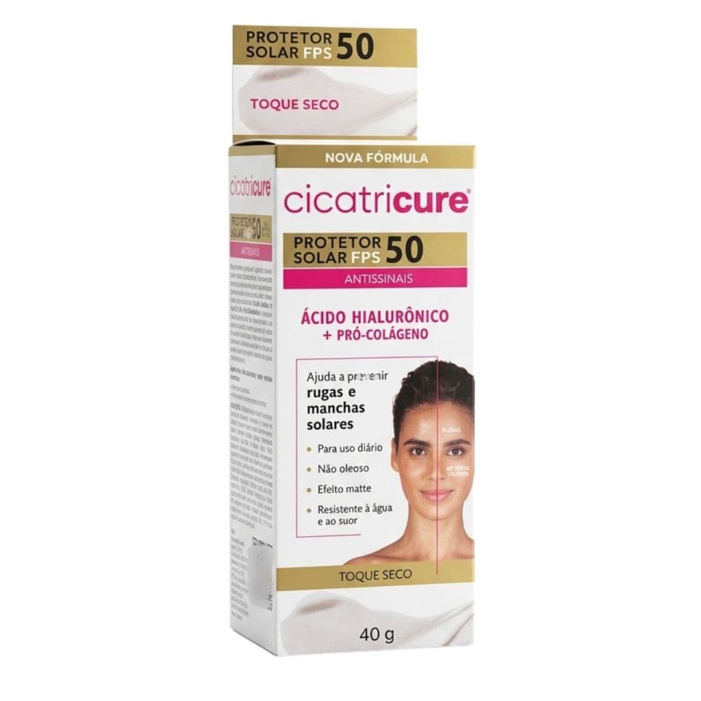 Cicatricure Protetor Solar Facial Fps 50 + Acido Hialurônico - Sem Cor