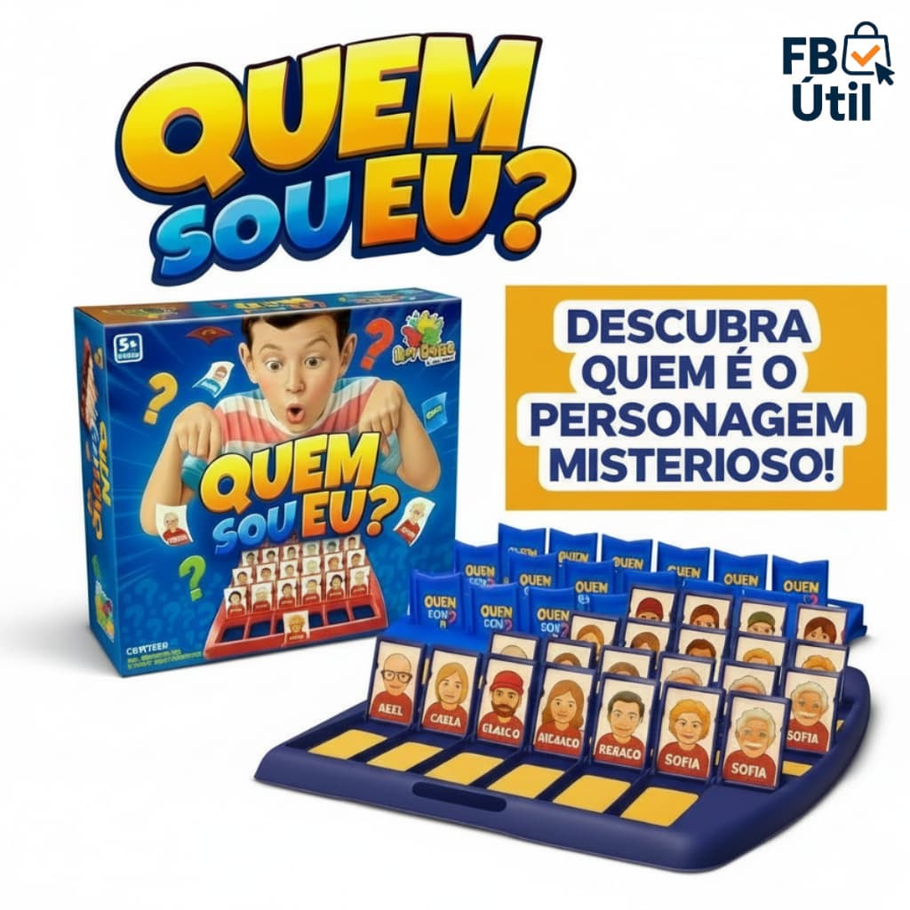 Brinquedo Jogo Quem Sou Eu Educativo Para Crianças Divertido Jogos de Tabuleiros Diversão Em Família