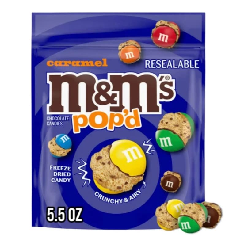 M&M POP'D CARAMEL - IMPORTADO CHOCOLATE CROCANTE FREEZE DRIED 155G
