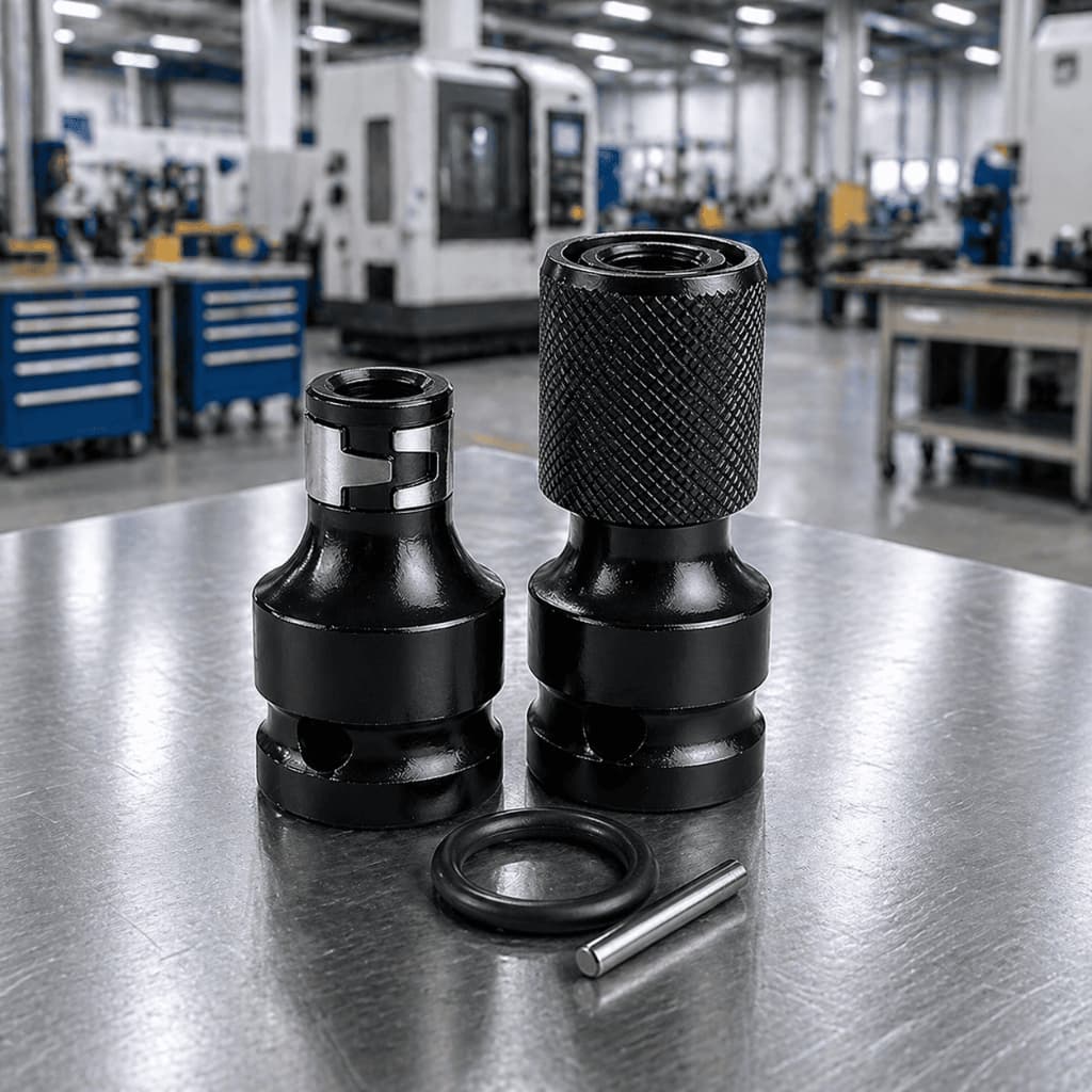 Kit 2 Adaptadores 1/2" para Bits 1/4" Haste Chave de Impacto Universal Parafusadeira Engate Rápido